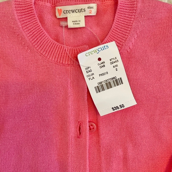 NWT Crewcuts Pink Cardigan Size 2T - Picture 3 of 4